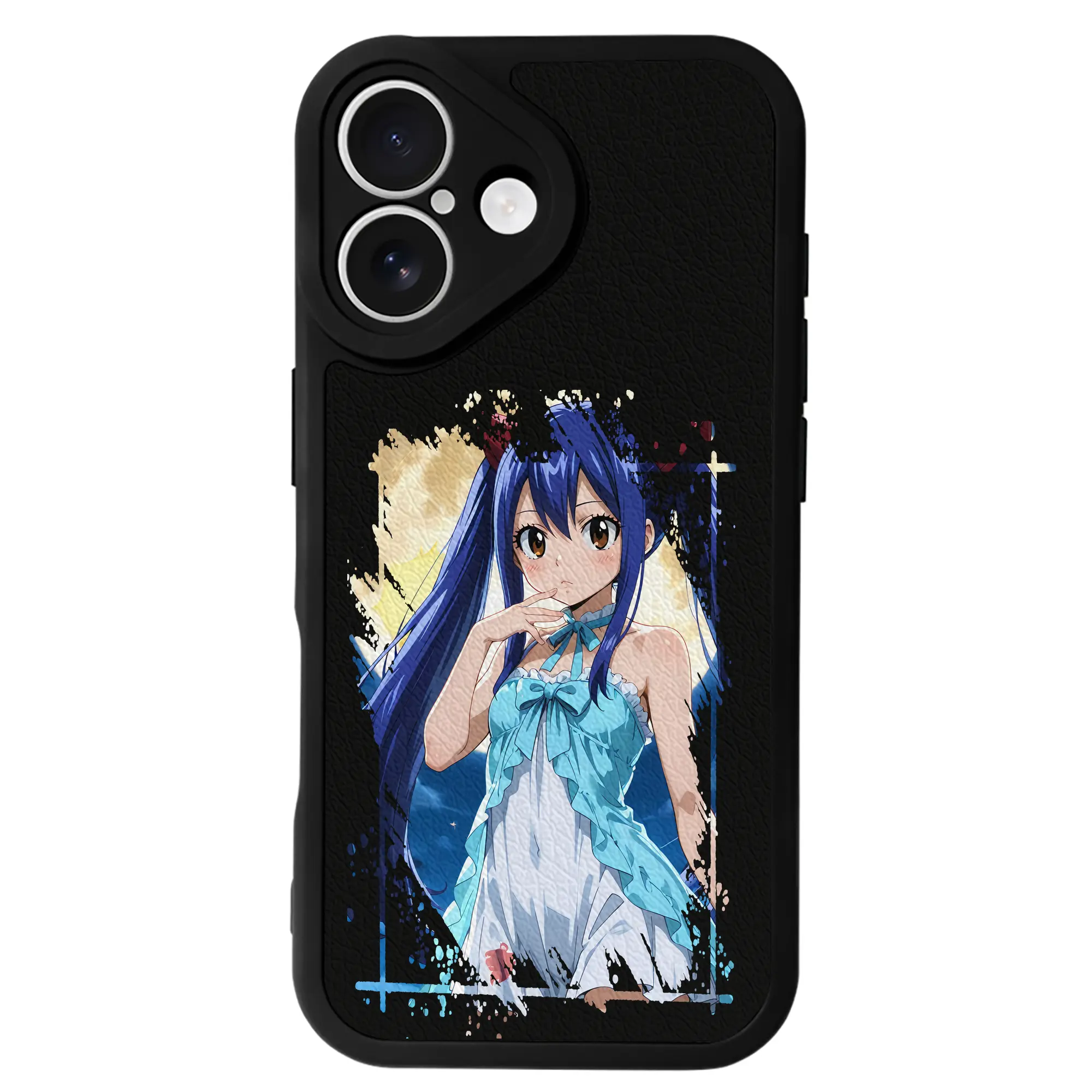 フェアリーテイル グッズ ウェンディ・マーベル - IPhone 16シリーズ対応 ・ シリコンスマホケース ・ レザー調 ・ 高精度フィット ・ 耐衝撃 ・ ワイヤレス充電対応 ・ 精密カット